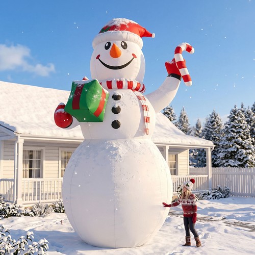 Christmas inflatable snowman - christmas,