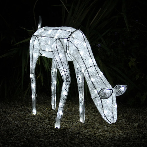 Large white led - large, reindeer