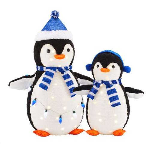 2pcs lighted penguin family - 2pcs,