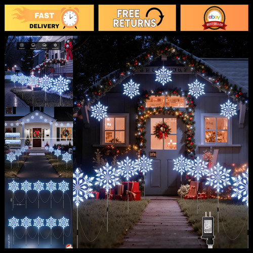 Large snowflake led lights - large,