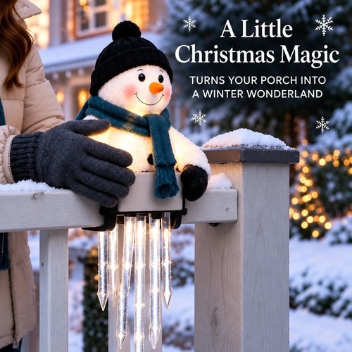 Christmas snowman led icicle - christmas,
