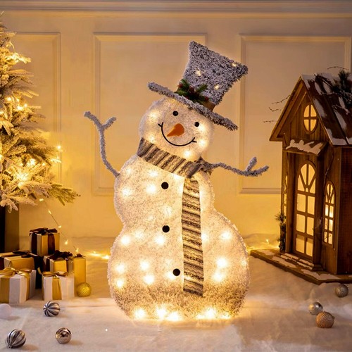 Christmas lighted snowman - snowman, led