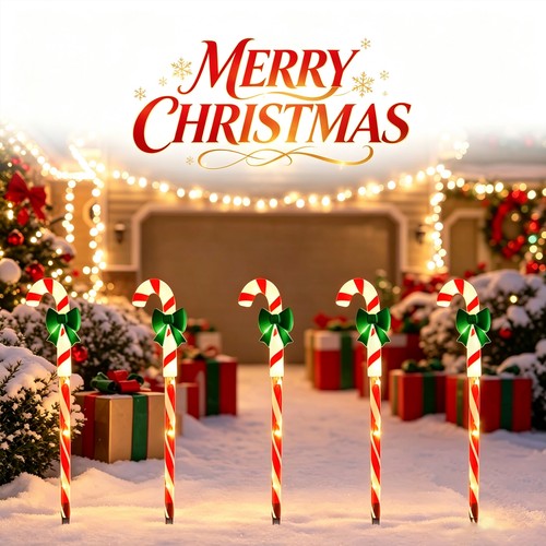 Candy cane lights - 18in, outdoor