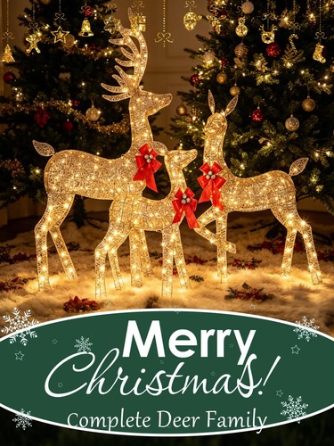 5ft lighted christmas deer - christmas,