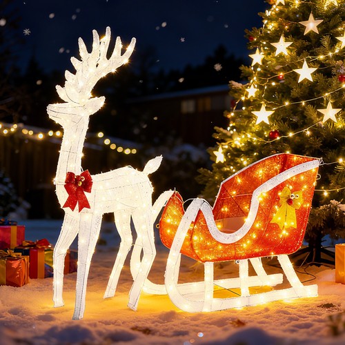 4ft lighted christmas reindeer - christmas,