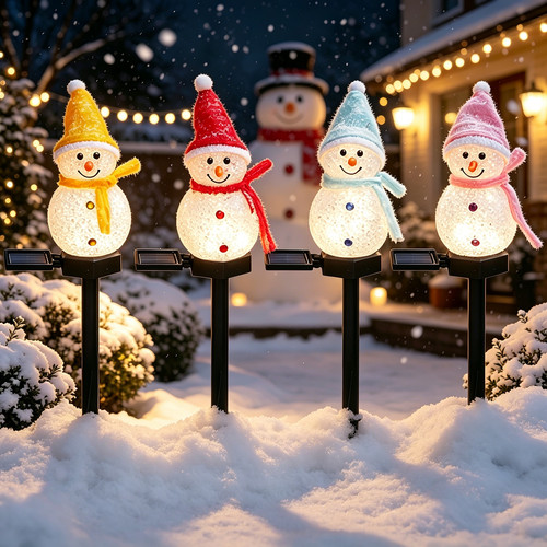 Solar christmas snowman - solar,