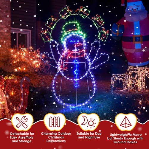 60in lighted juggling snowman - juggling,