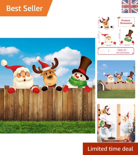 Outdoor christmas fence - 3-pc,