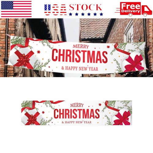 Large 6ft merry christmas - 6ft,