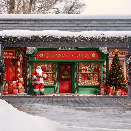 Garage door christmas - door,