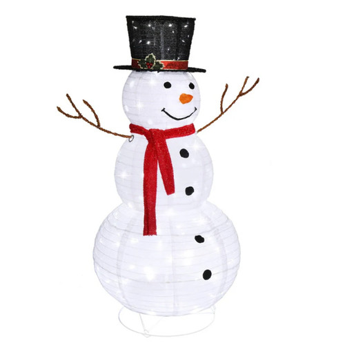 Led lighted snowman - led, 4'