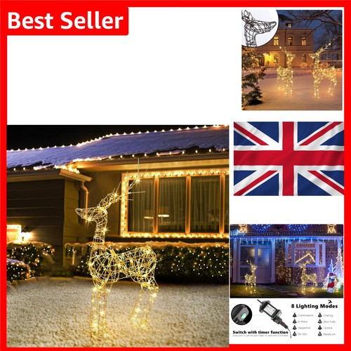 Light reindeer christmas - up,