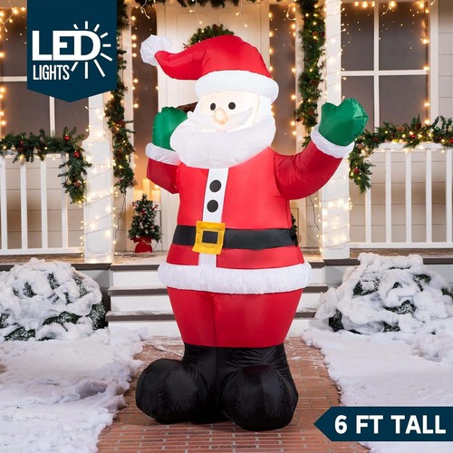 6ft christmas inflatable santa - 6ft,