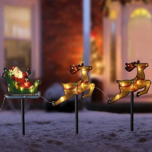 Santa sleigh reindeer - santa,