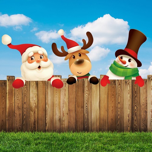 Outdoor christmas fence - 3-pc,