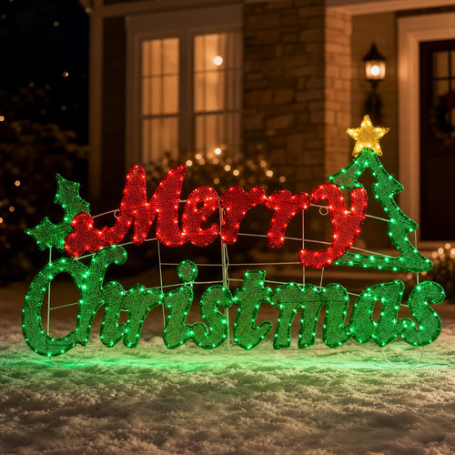 Lighted merry christmas - ft,