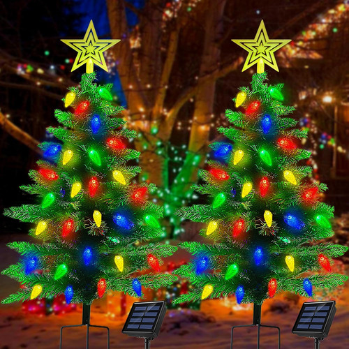 Pack 6ft solar christmas - 2-pack, 3.6ft