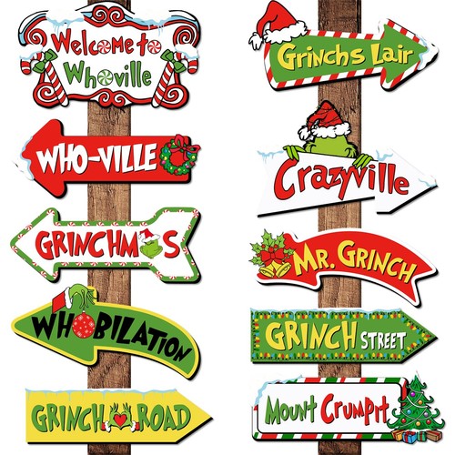 Green christmas yard - yard, signs