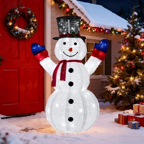 4ft lighted christmas snowman - lighted,