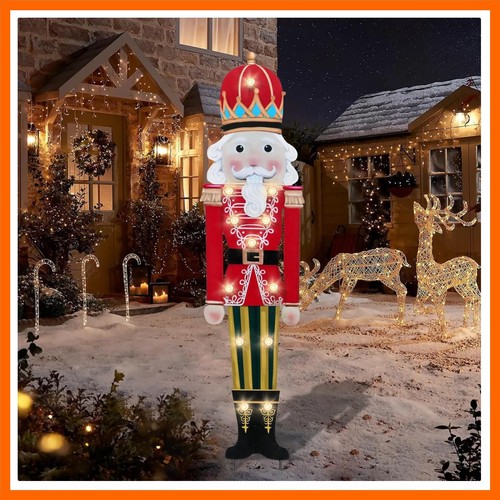 Christmas yard stakes lighted - christmas,