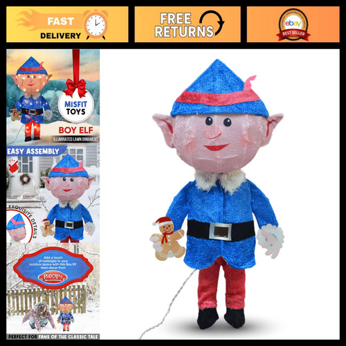 Boy elf outdoor christmas - 24",