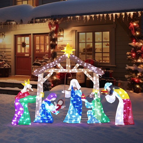 5ft lighted nativity scene - nativity,