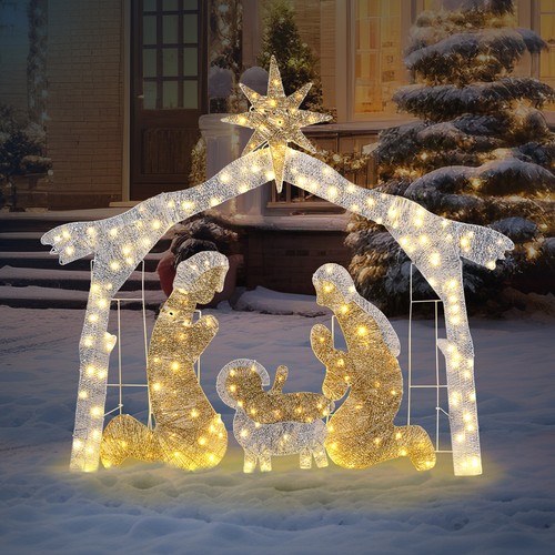 6ft lighted nativity scene - nativity,