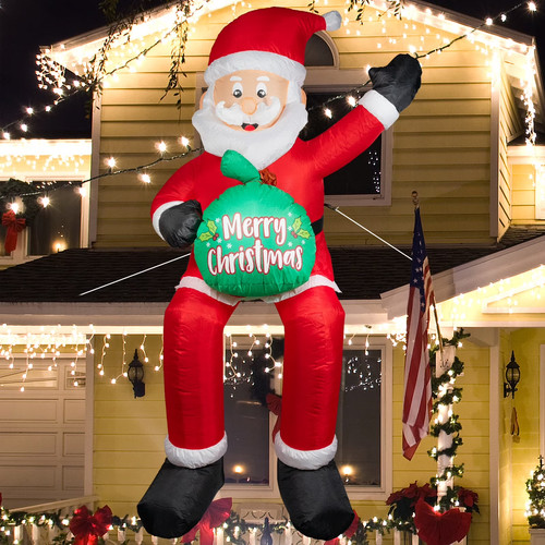 Christmas inflatable santa - christmas,