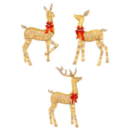 Outdoor lighted christmas deer - christmas,